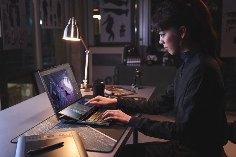 لپ تاپ گیمینگ قدرتمند ایسوس ROG Zephyrus Duo 16 با دو نمایشگر معرفی شد Asus ROG Zephyrus Duo 16 2 - لپ تاپ گیمینگ قدرتمند ایسوس ROG Zephyrus Duo 16 با دو نمایشگر معرفی شد